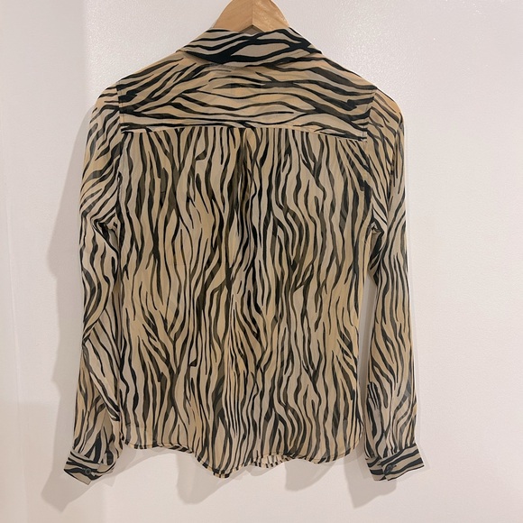 Guess | Zebra print sheer buttoned up shirt - Picture 5 of 9